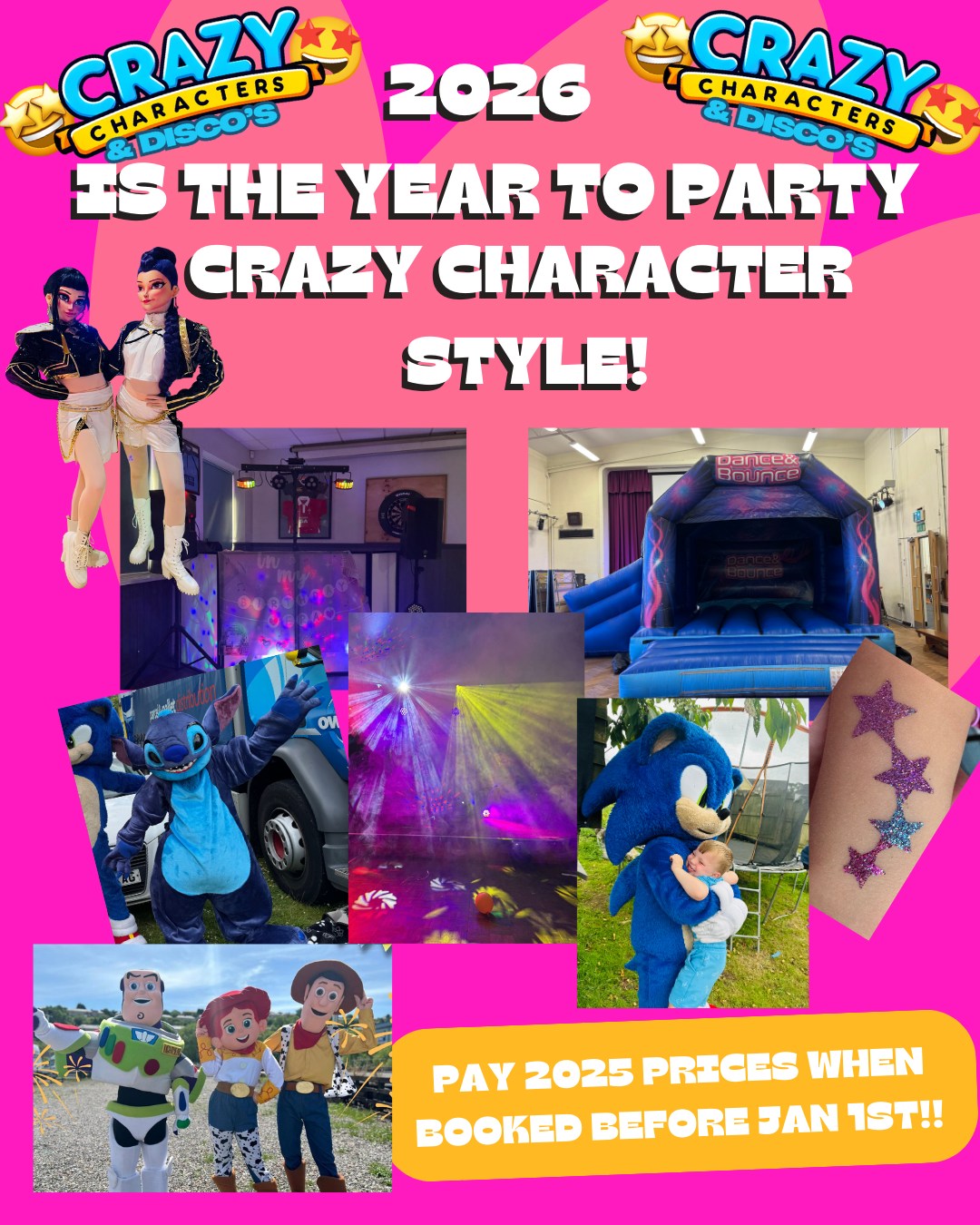 2026 IS THE YEAR TO PARTY – CRAZY CHARACTERS STYLE!