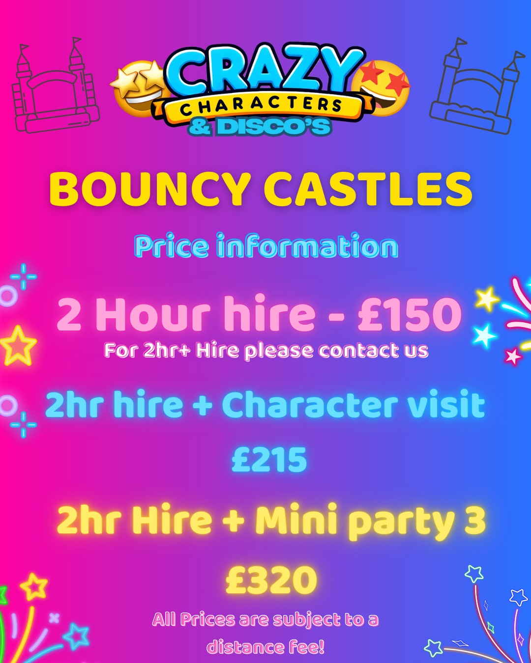 Bouncy Castle Pricing Information